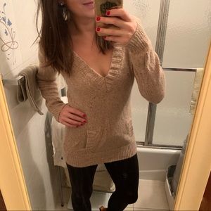 J.Crew V-Neck Kangaroo Pocket Sweater